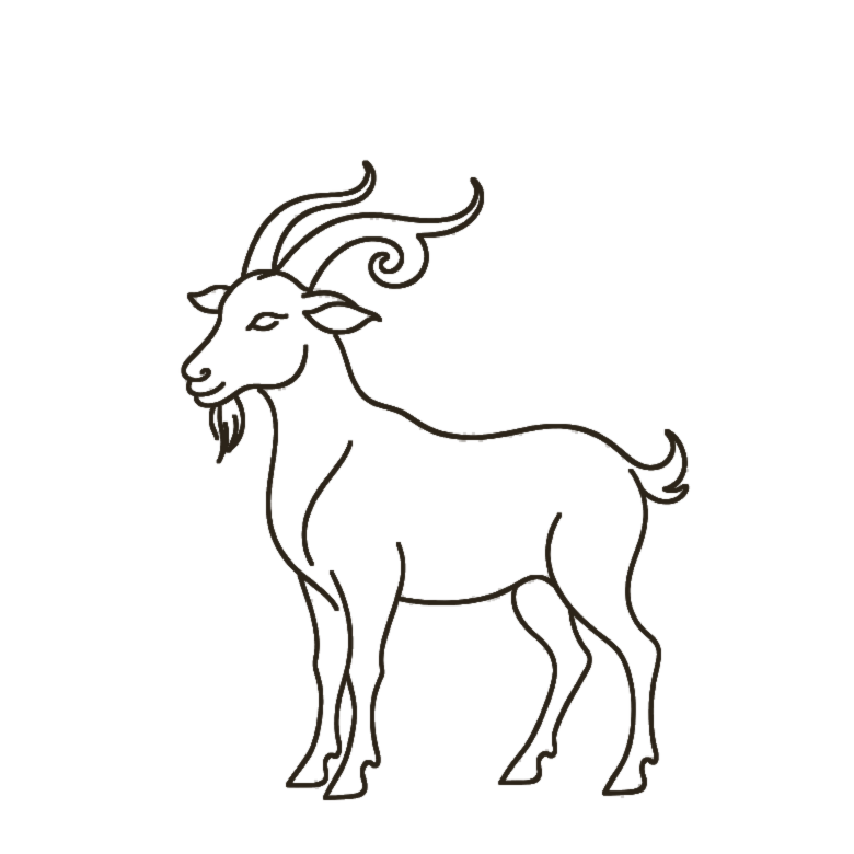 Goat Chinese zodiac line art