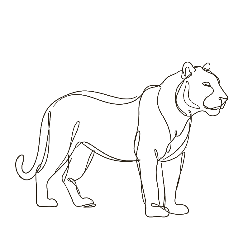 Tiger Chinese zodiac line art